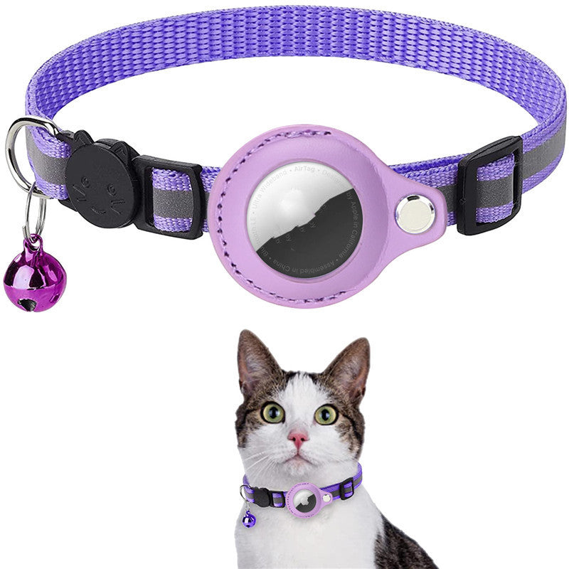 Reflective Collar Waterproof Holder Case For Airtag Air Tag Airtags Protective Cover Cat Dog Kitten Puppy Nylon Collar - Roy Entreprise