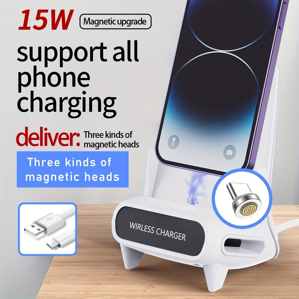 Support Universel Portable Pour Téléphone Portable, Charge Rapide 15W, Mini Chaise, Haut-parleur, Bureau, Chargeur Sans Fil - Roy Entreprise