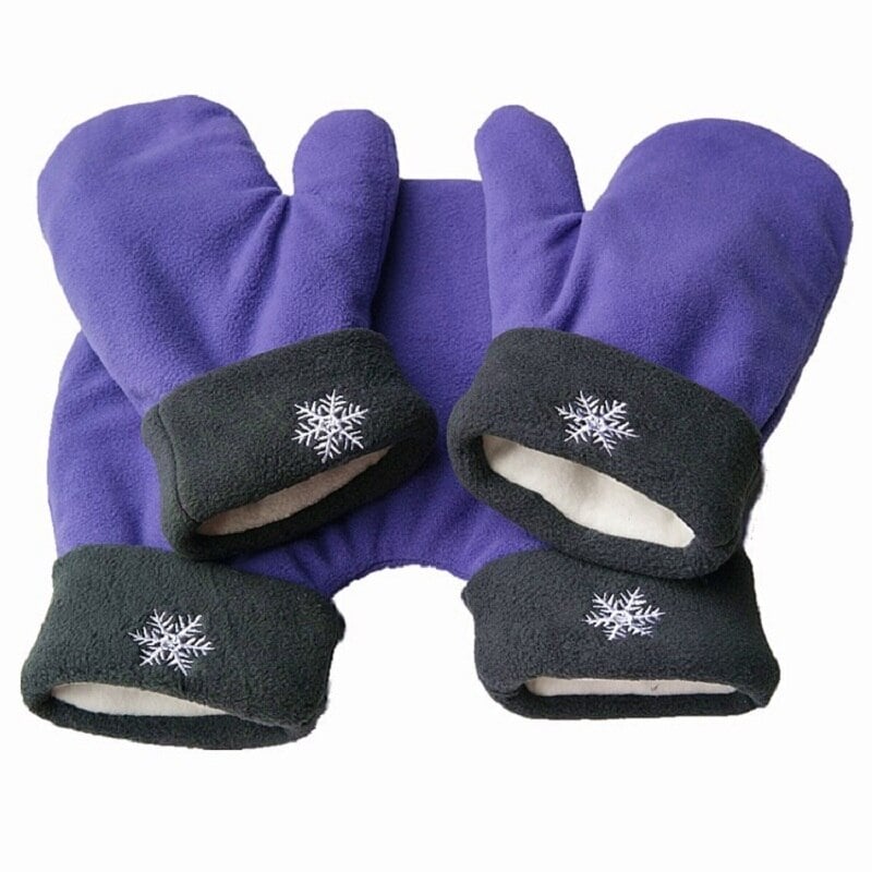 Couple Lovers Gloves Polar Fleece Sweethearts Thicken Winter Warm Lining Glove Christmas Gift Lovers Mittens - Roy Entreprise