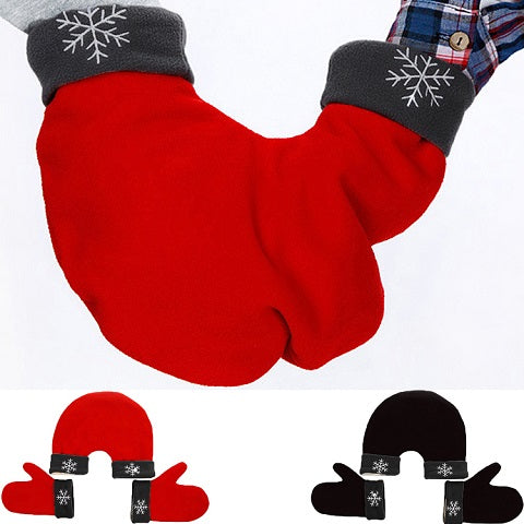 Couple Lovers Gloves Polar Fleece Sweethearts Thicken Winter Warm Lining Glove Christmas Gift Lovers Mittens - Roy Entreprise