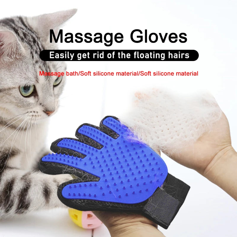 Pet Grooming Gloves for Cats Dogs Pet Brush Glove for Cat Dog Hair Remover Brush Dog Deshedding Cleaning Combs Massage Gloves - Roy Entreprise