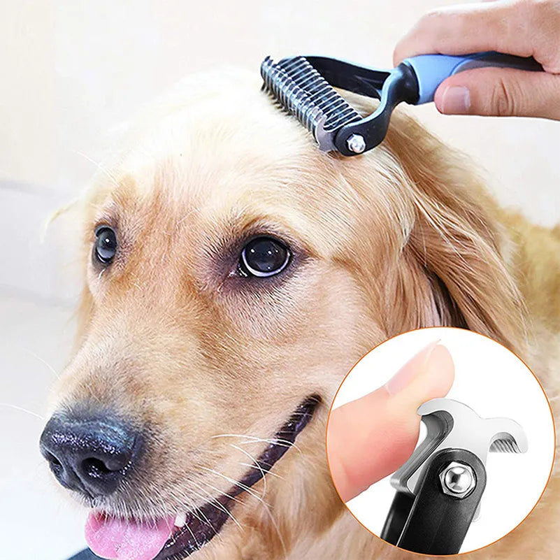 Professional Pet Deshedding Brush Dog Hair Remover Pet Fur Knot Cutter Puppy Cat Comb Brushes Dogs Grooming Shedding Supplies - Roy Entreprise