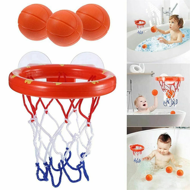Baby Bath Toys Suction Cup Shooting Basketball Hoop With 3 Ball Bathroom Bathtub Shower Toy Kid Play Water Game Toy For Children - Roy Entreprise