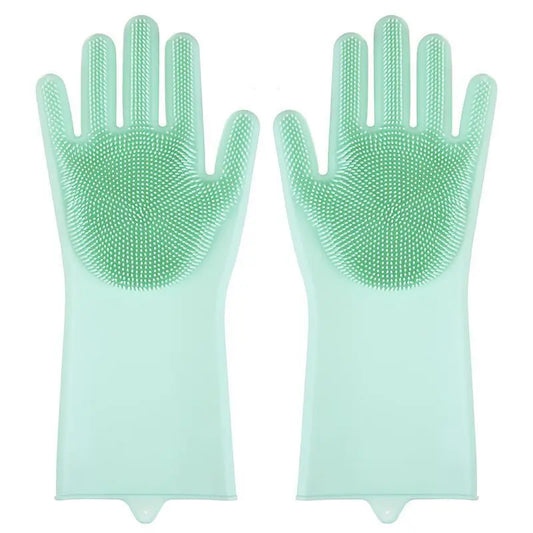 Pet Grooming Cleaning Gloves Dog Cat Bathing Shampoo Glove Scrubber Magic Dishwashing Cleanner Sponge Silicon Hair Removal Glove - Roy Entreprise