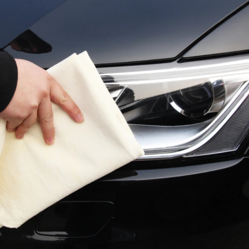 Natural Chamois Leather Car Washing Towels Super Absorbent Car home Window Glass Drying Cleaning Cloth Quick Dry car wash towel - Roy Entreprise