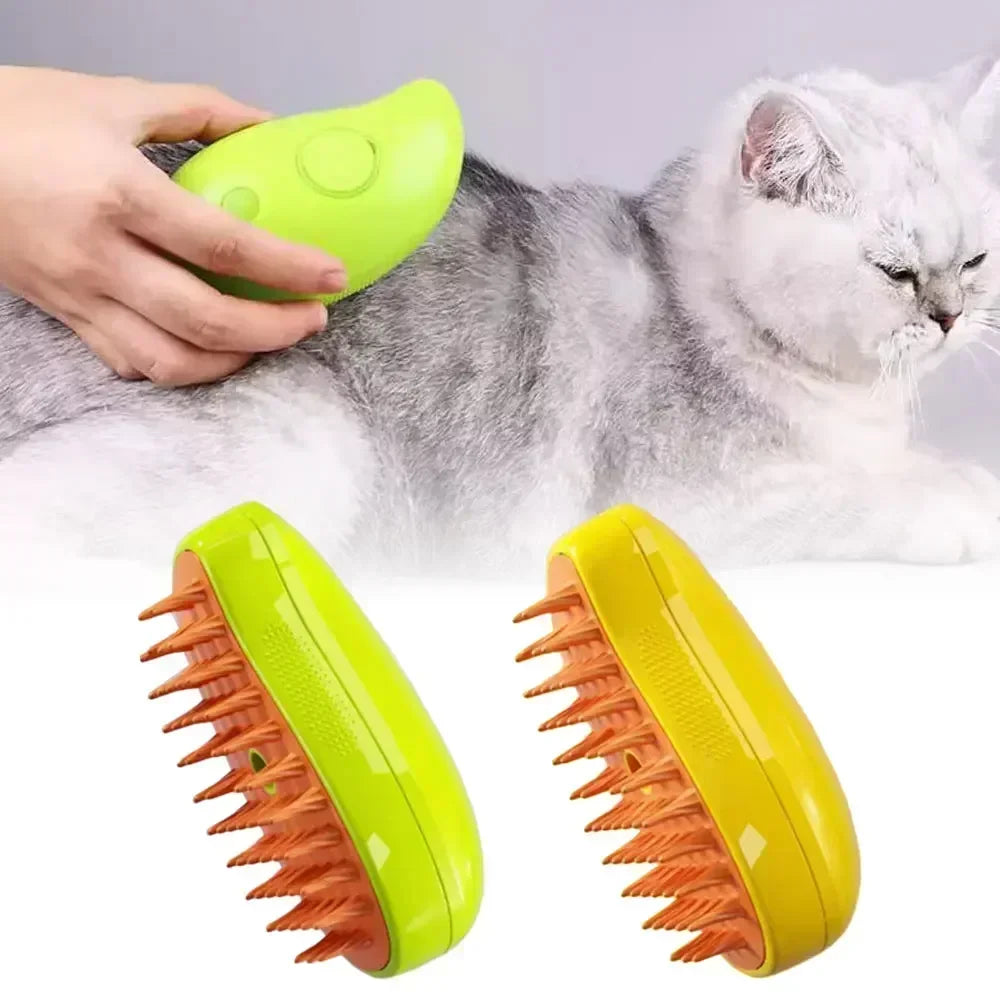Cat Steam Brush Steamy Dog Brush 3 in 1 Electric Spray Cat Hair Brushes for Massage Pet Grooming Comb Hair Removal Combs - Roy Entreprise
