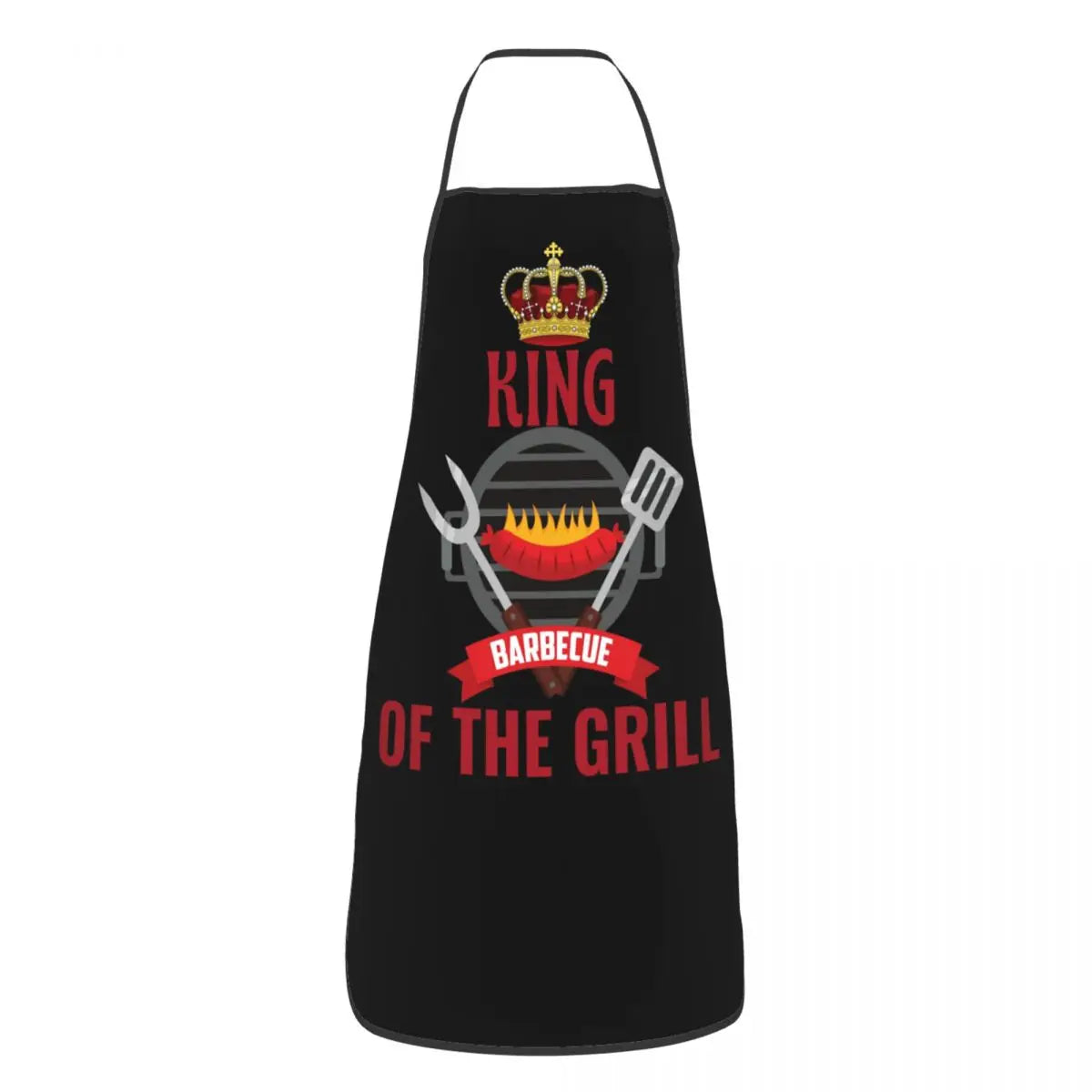 BBQ Master King Of The Grill Bib Apron Women Men Unisex Kitchen Chef Barbecue Lover Tablier Cuisine for Cooking Baking Gardening - Roy Entreprise