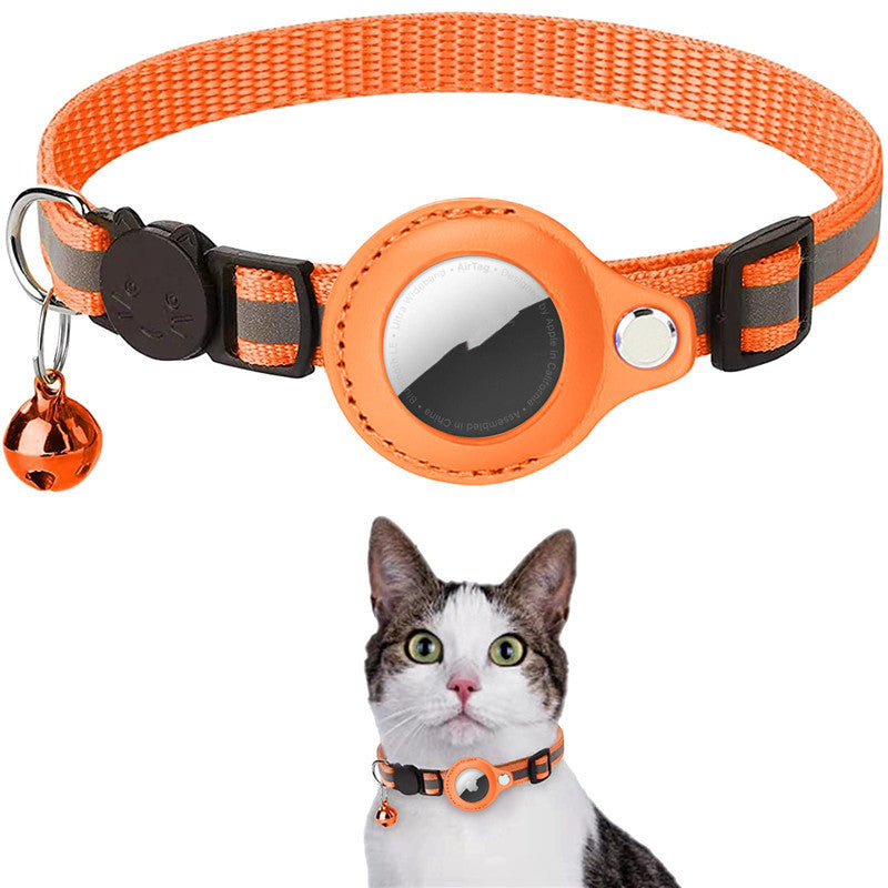 Reflective Collar Waterproof Holder Case For Airtag Air Tag Airtags Protective Cover Cat Dog Kitten Puppy Nylon Collar - Roy Entreprise
